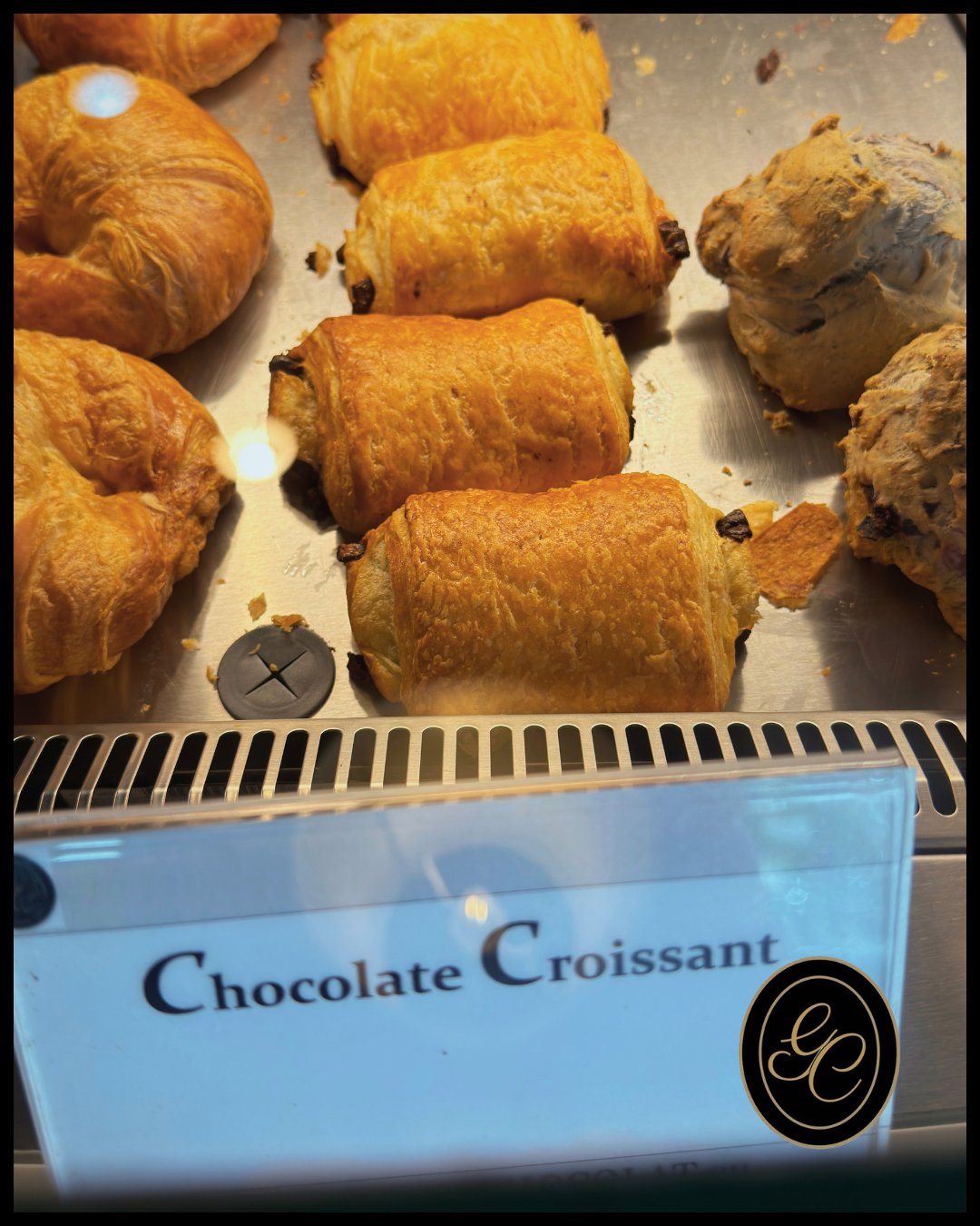 Fresh baked pastries at Grain de Café in Naples